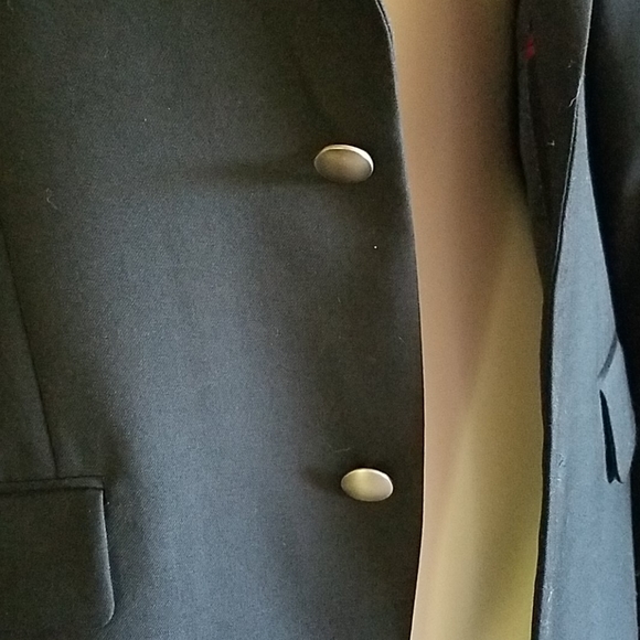 Classic black wool suit coat blazer - Picture 9 of 11